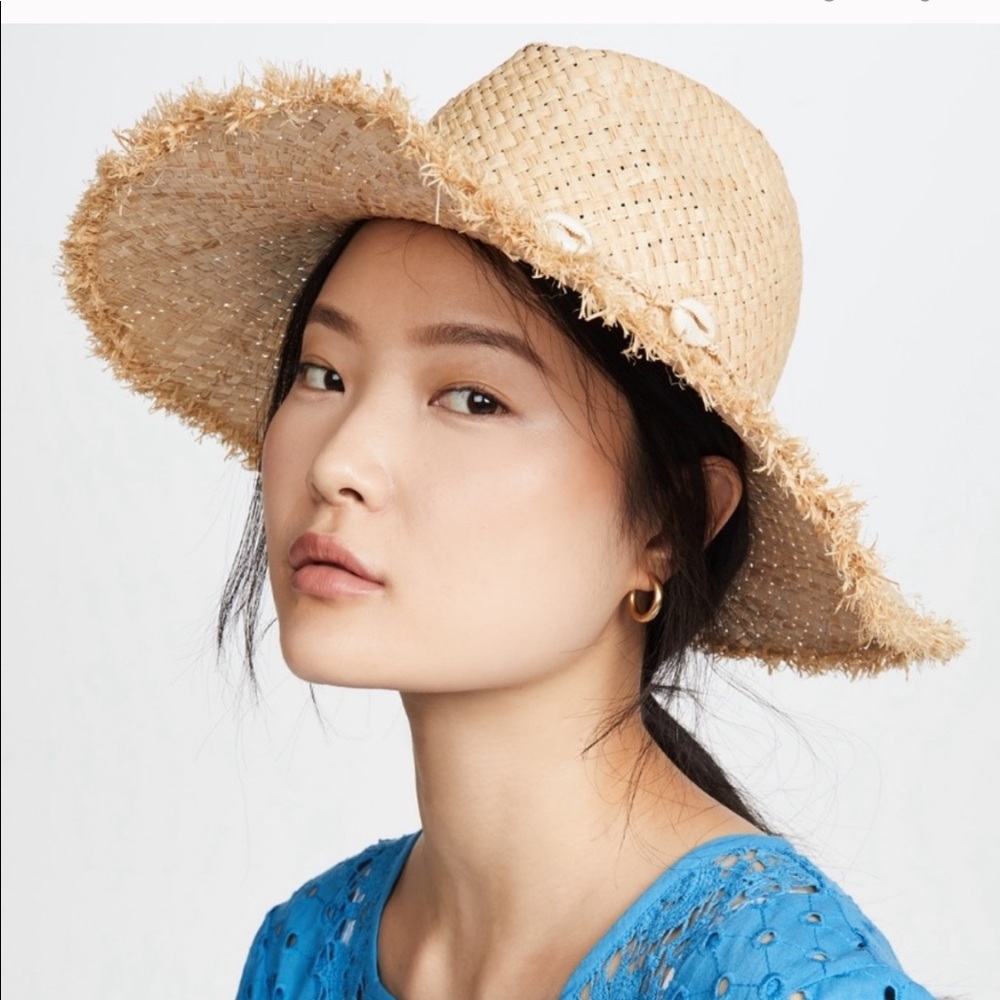 Madewell Natural Straw Frayed Brim Sun Hat